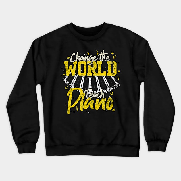 Music Teacher Piano Crewneck Sweatshirt by shirtsyoulike